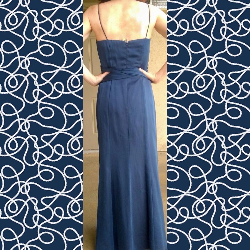 Betsy & Adam Blue Maxi Dress - Picture 3 of 5